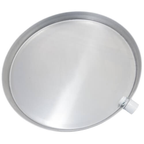 Main product image of 24" Aluminum Water Heater Drain Pan w/ Fitting, 100108931