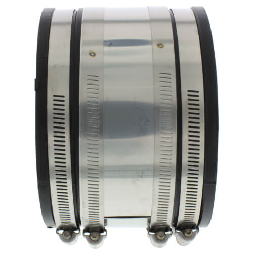 Main product image of 4" x 4" Strong Back PVC Shielded Coupling (Clay to Cast Iron, PVC, Steel, Lead)