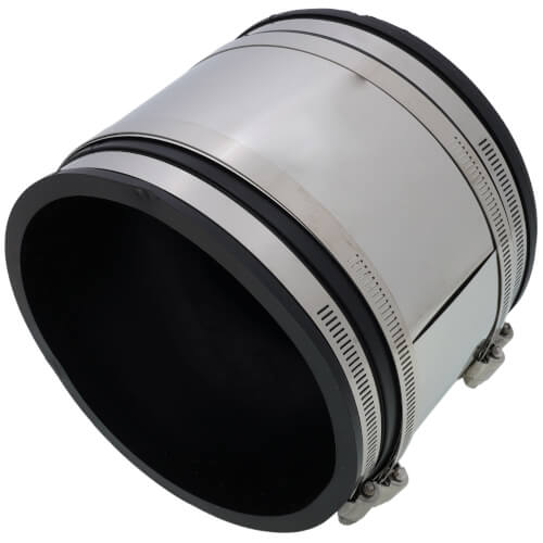 Main product image of 5" x 4" Strong Back PVC Shielded Coupling (Clay to Cast Iron, PVC, Steel, Lead)