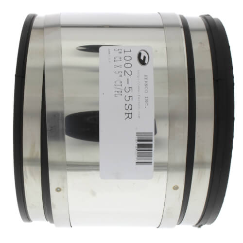 100255SR Fernco 100255SR 5" x 5" Shear Ring Coupling (Clay to