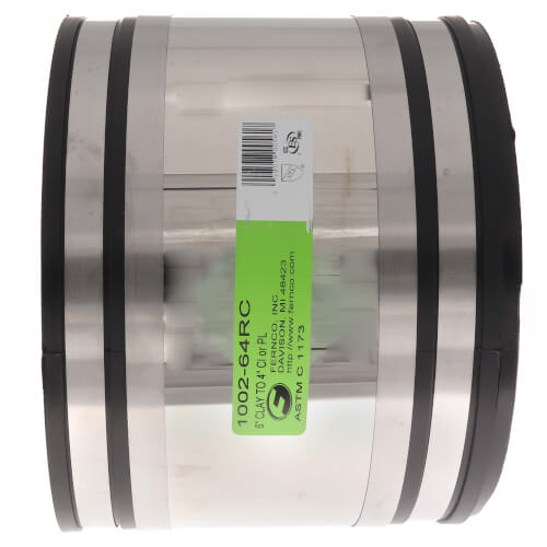 Main product image of 6" x 4" Strong Back PVC Shielded Coupling (Clay to Cast Iron, PVC, Steel, Lead)