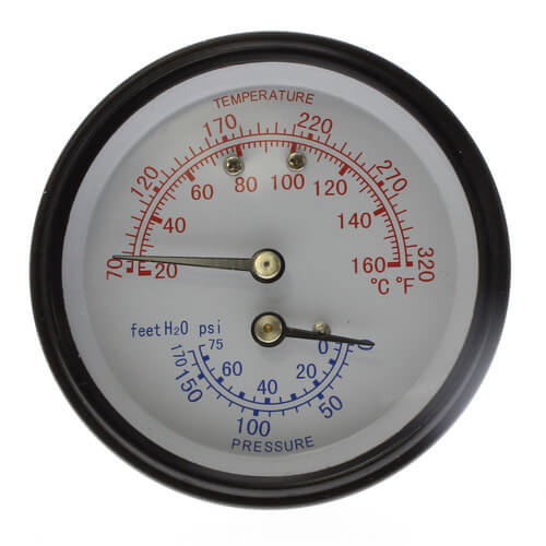 10028201 Burnham 10028201 Water Temperature/Pressure Gauge For