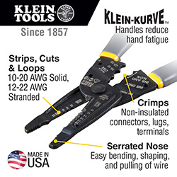 Main product image of Klein-Kurve Long-Nose Wire Stripper/Crimper