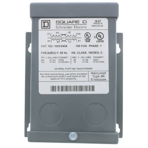 Main product image of Buck Boost Transformer, NEMA 3R (100 VA, 120/240V, 12/24V)