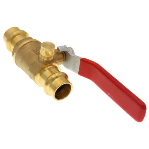 Main product image of P-202NL 1/2" Press Forged Brass Full Port Ball Valve w/ Drain (Lead Free)