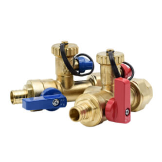 3/4" PEX Crimp Tankless Water Heater Service Valve Kit w/ 200K BTU PRV (Lead Free)