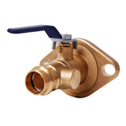 Main product image of 3/4" Press x Flange Brass Isolation Ball Valve w/ Rotating Flange, w/o Purge, P-2011
