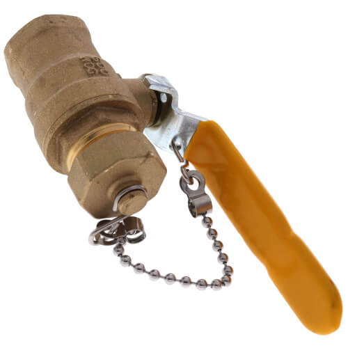 Main product image of T1002CC 3/4" Forged Brass Full Port Ball Valve w/ Cap & Chain