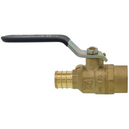 Main product image of T-2007NL 3/4" Sweat x PEX DZR Brass Full Port Ball Valve w/ Drain (Lead Free)