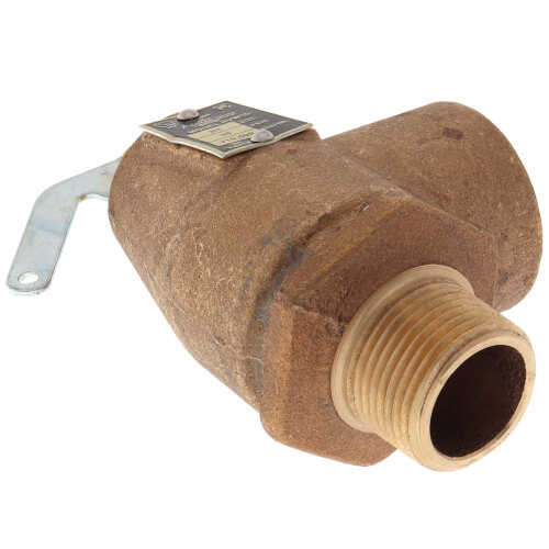 Main product image of 3/4" MNPT x 1" FNPT RVW10 710,000 BTU Hot Water Relief Valve, 30 PSIG (Brass Finish)