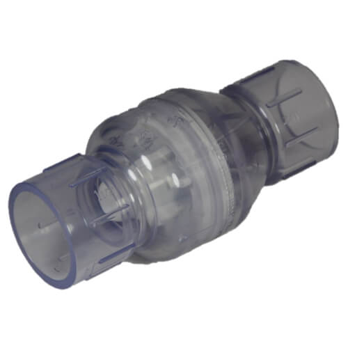 Main product image of 1-1/2" PVC IPS Clear Spring Check Valve (Socket)