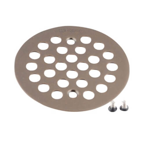 Main product image of Kingsley 4-1/4" Round Shower Drain Cover w/ Screws (Oil Rubbed Bronze), 101664ORB