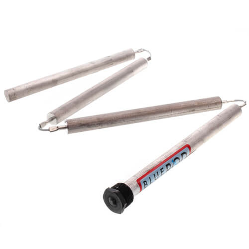 Main product image of 44" Blue Lightning Magnesium Anode Rod, Hex Plug, Flexible (4 sections) w/ Drain Valve & Nipple