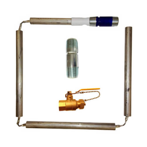 Main product image of 44" Blue Lightning Magnesium Anode Rod, Nipple Type, Flexible (4 sections) w/ Drain Valve & Nipple