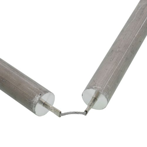 Main product image of 1-1/4" x 48" Blue Lightning Magnesium Anode Rod, Hex Plug, Flexible (4 sections)