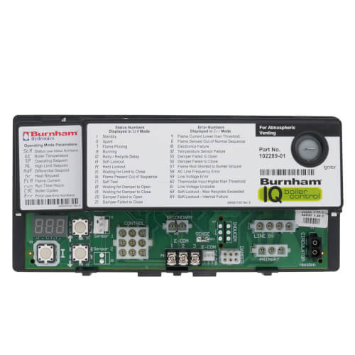 10228901 Burnham 10228901 IQ Boiler Control for ES2 ES2_A, Series