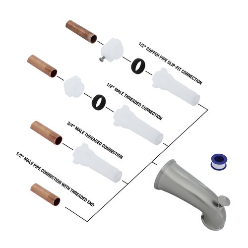 Main product image of 6" Decorative Tub Spout with Pull Up Diverter (Brushed Nickel)