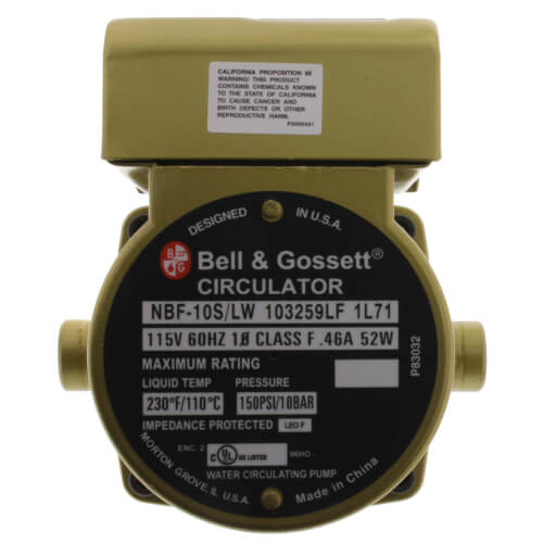 103259LF Bell & Gossett 103259LF 1/40 HP, NBF10S/LW Bronze