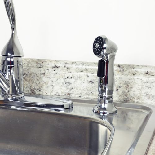 Main product image of Single-Handle Premium Pull-Out Sprayer Kitchen Faucet Side Spray w/ Guide (Chrome)