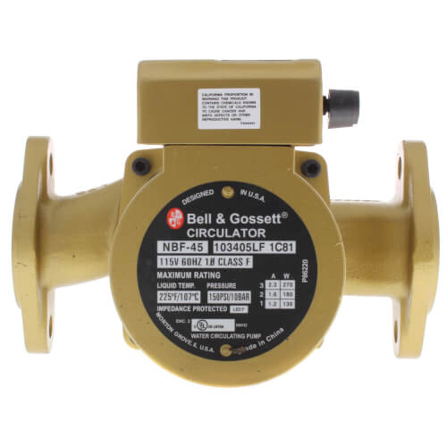 Main product image of 1/6 HP, NBF-45 3-Speed Bronze Circulator Pump, Lead Free