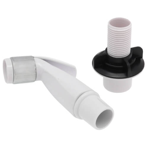 Main product image of Single-Handle Economy Pull-Out Sprayer Kitchen Faucet Side Spray w/ Guide (White), 10346