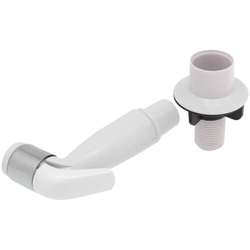 Main product image of Single-Handle Economy Pull-Out Sprayer Kitchen Faucet Side Spray w/ Guide (White), 10346