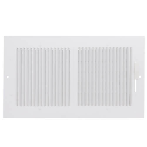Main product image of 12" x 6" (Wall Opening Size) White Aluminum Sidewall/Ceiling Register (A661 Series)