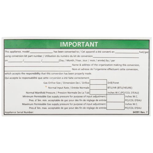 Main product image of LP to NG Conversion Kit, 1036546R