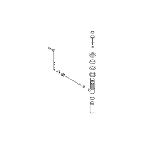 Main product image of Standard Drain With Overflow (Brushed Nickel), K-1037023-BN