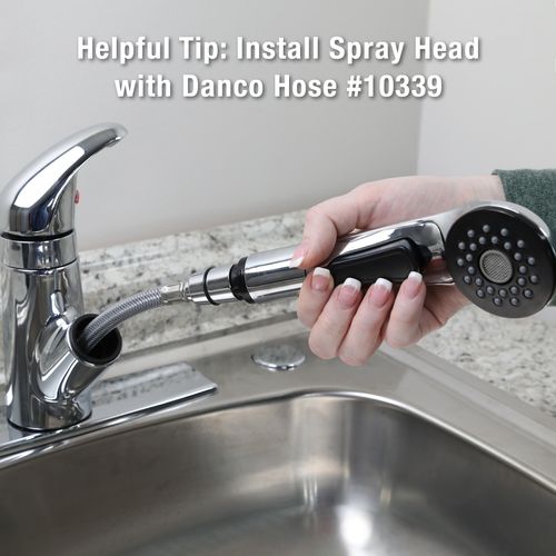 Main product image of Single-Handle Pull-Out Sprayer Kitchen Faucet Spray Head (Chrome), 10408