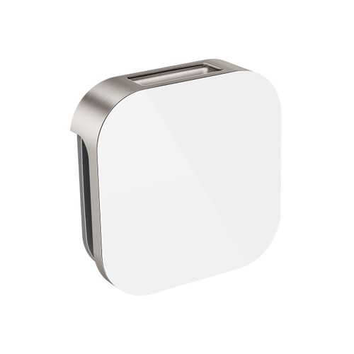 Main product image of Aroma Glass 3" Width Steamhead with AromaTherapy Reservoir in White Brushed Nickel
