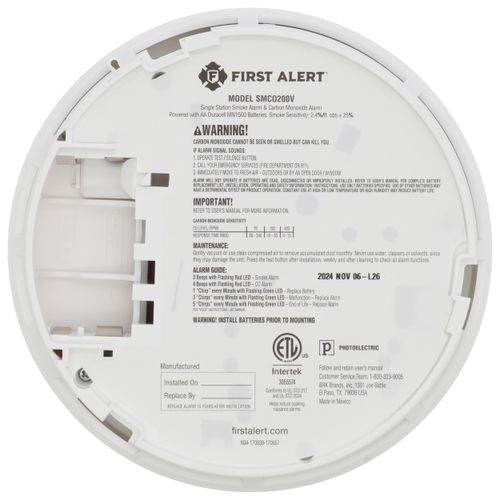 Main product image of SMCO200V Battery-Operated 2-in-1 Smoke Alarm & CO Alarm w/  Voice Alerts