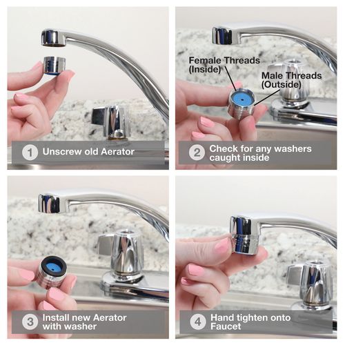Main product image of Chrome Plated Male x Female, Dual Thread Faucet Aerator, 1.5 GPM