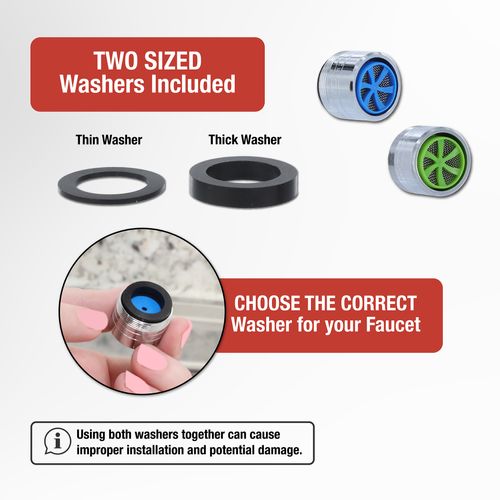 Main product image of 15/16"-27M x 55/64"-27F Extra Water Saving Dual Thread Faucet Aerator, 1.0 GPM (Chrome)