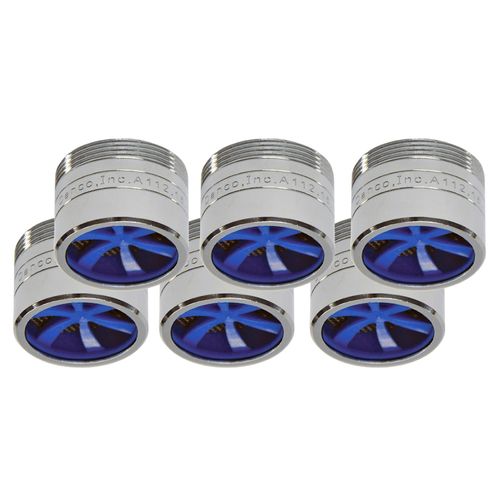 Main product image of 15/16"-27M x 55/64"-27F. Water Saving Dual Thread Faucet Aerator, 1.5 GPM (Chrome) (Pack of 6)