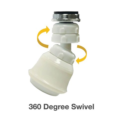 Main product image of 1.5 GPM Dual Thread Swivel Sprayrator  (White)