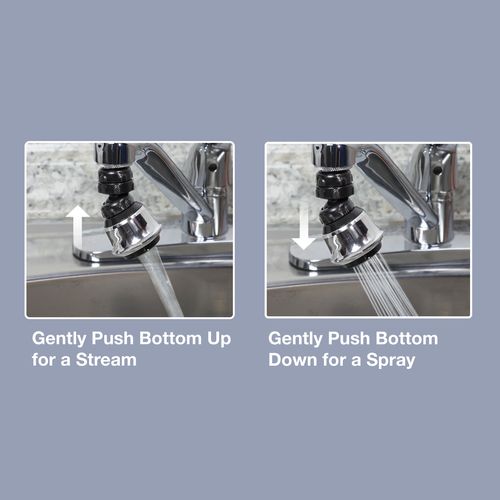 Main product image of 15/16"– 27M x  55/64"-27F Dual Thread Swivel Sprayrator, 1.5 GPM (White)