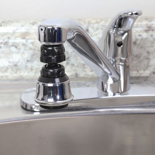 Main product image of 15/16"– 27M x  55/64"-27F Dual Thread Swivel Sprayrator, 1.5 GPM (White)