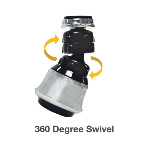 Main product image of 15/16"– 27M x  55/64"-27F Dual Thread Swivel Sprayrator, 1.5 GPM (White)