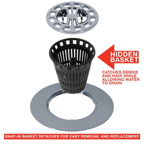 Main product image of Hair Catcher Shower Drain Cover (Chrome)