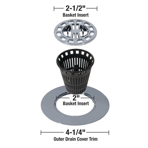 Main product image of Hair Catcher Shower Drain Cover (Chrome)