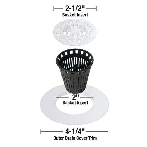 Main product image of Hair Catcher Shower Drain Cover (White)