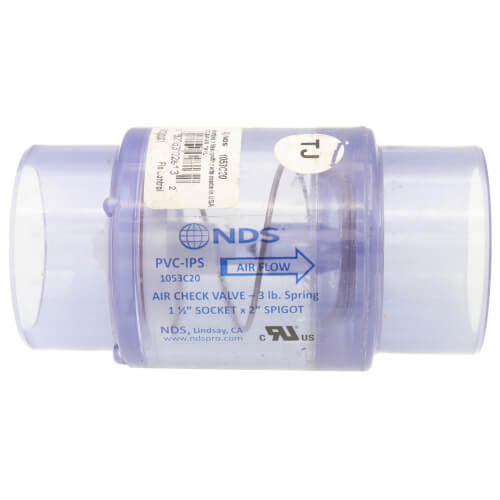 2" PVC Clear Spa Spring Check Valve (3 lbs)