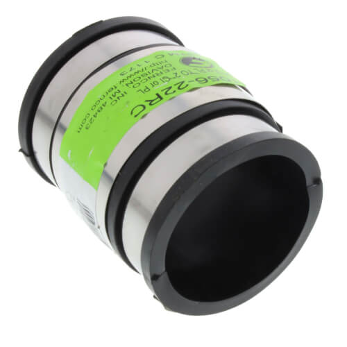 Main product image of 2" x 2" Strong Back PVC Shielded Coupling (Connects Cast Iron, PVC, Copper, Steel or Lead)