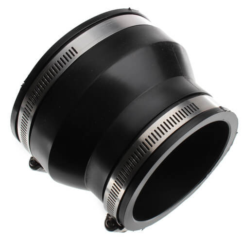 Main product image of 4" x 3" Flexible Coupling (Connects Cast Iron, PVC, Steel or Lead)