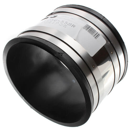 Main product image of 5" x 5" Strong Back PVC Shielded Coupling (Connects Cast Iron, PVC, Copper, Steel or Lead)