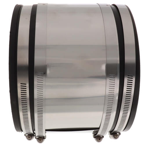 Main product image of 6" x 4" Strong Back PVC Shielded Coupling (Connects Cast Iron, PVC, Copper, Steel or Lead)