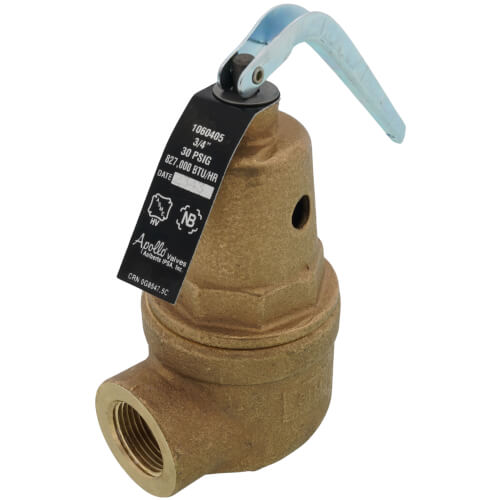 Main product image of 3/4" RVW60 827,000 BTU Capacity, Bronze Relief Valve, 30 psi