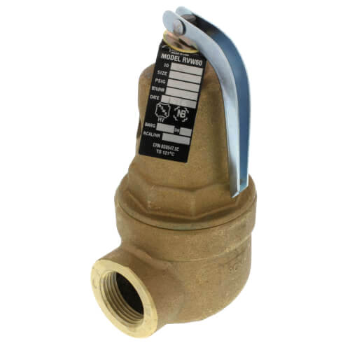 1060520 Apollo Valves 1060520 1" FNPT RVW60 3,500,000 BTU Bronze Hot Water Relief Valve, 100 PSI