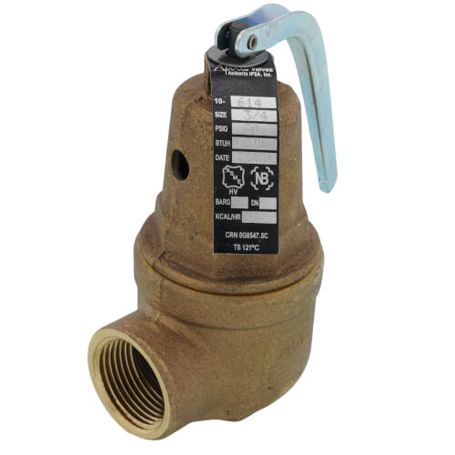 Main product image of 3/4" FNPT x 1" FNPT RVW61 1,641,000 BTU Bronze Hot Water Relief Valve (60 psi)